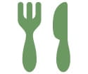 Icon of fork and knife